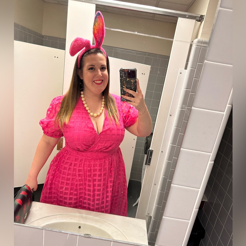 Hot pink dress